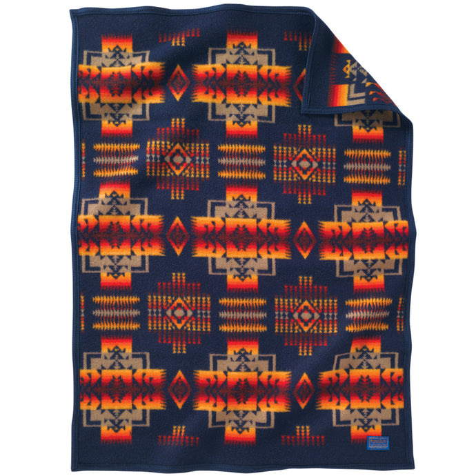 Pendleton Indigo Chief Joseph Muchacho Wool Baby Blanket