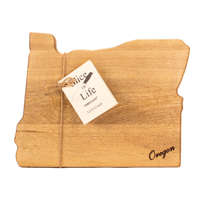 Oregon Myrtlewood Small Etched Cutting Board Front