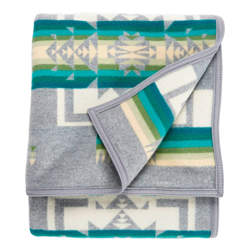 Load image into Gallery viewer, Pendleton Grey Chief Joseph Wool Blanket Twin Folded
