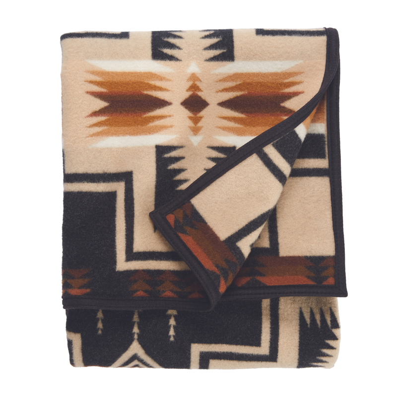 Load image into Gallery viewer, Pendleton Oxford Harding Jacquard Wool Blanket Twin Folded

