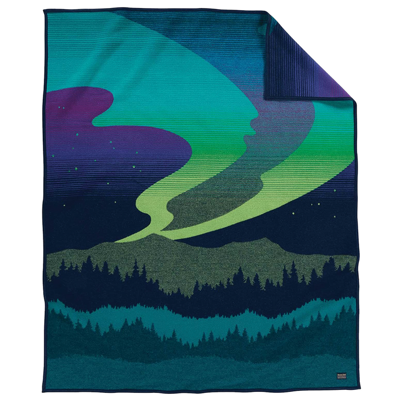 Load image into Gallery viewer, Pendleton Northern Lights Wool Blanket Twin Front
