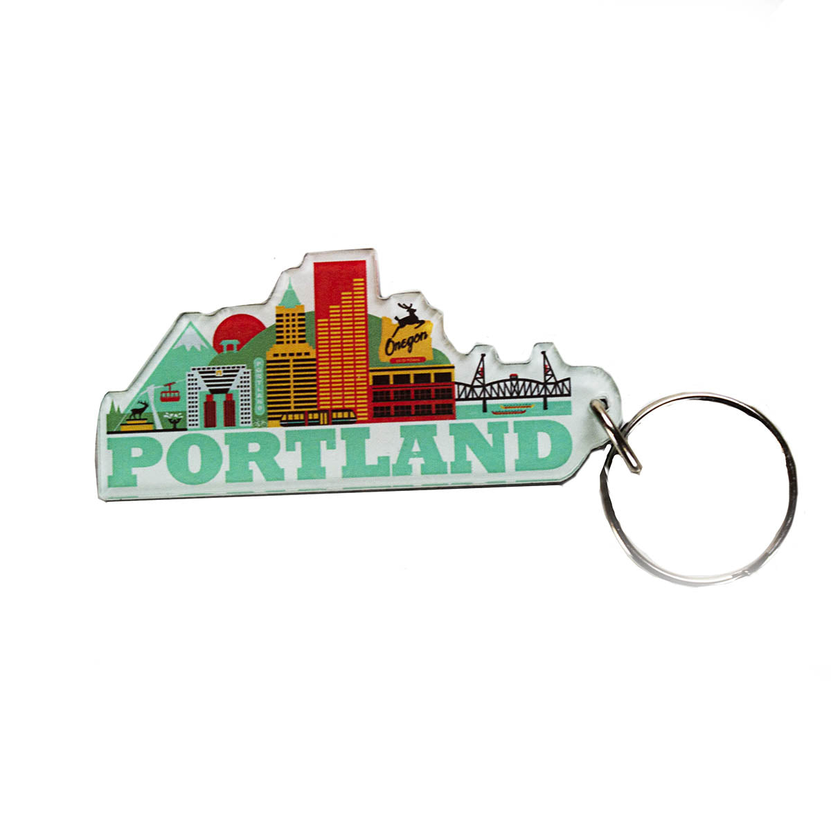 Keychain Library Portland Portland Cityscape Keychain | Made in Oregon – Made In Oregon