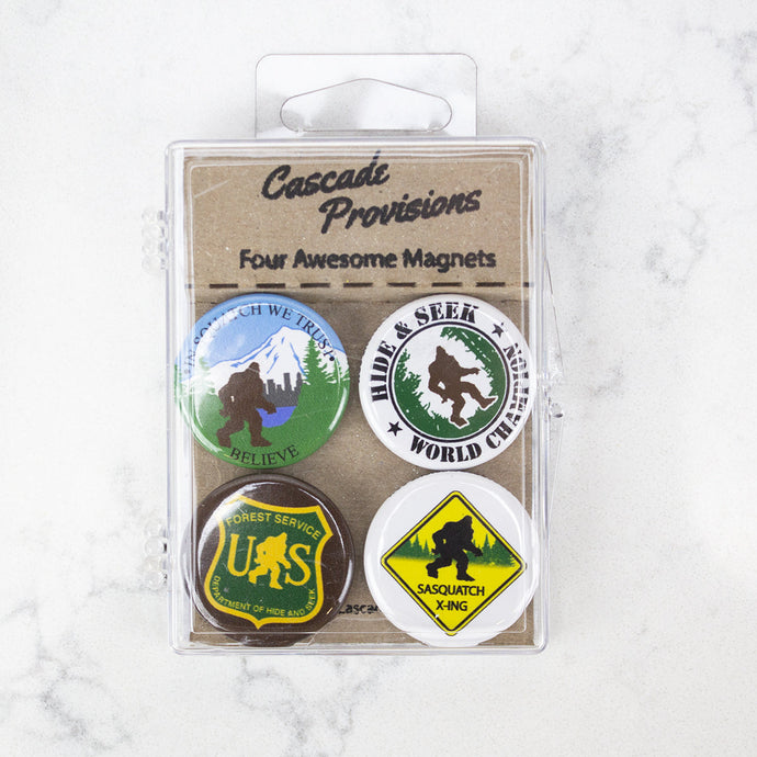Cascade Provisions Four Awesome Sasquatch Magnets