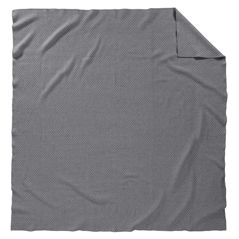 Load image into Gallery viewer, Pendleton Grey Slate Lattice Weave Wool Blanket Front
