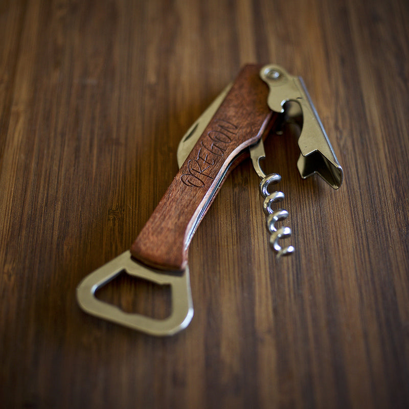Load image into Gallery viewer, Wooden Oregon Wine Key 3rd
