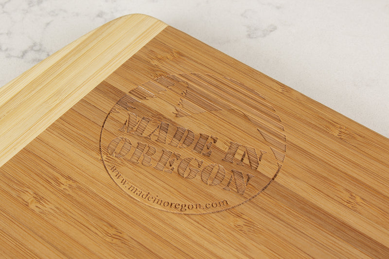 Load image into Gallery viewer, Made in Oregon Cutting Board Close Up
