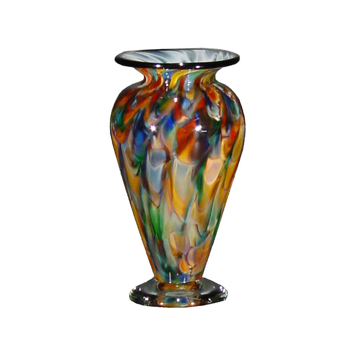 The Glass Forge Large Frit Vase In Optic Rainbow