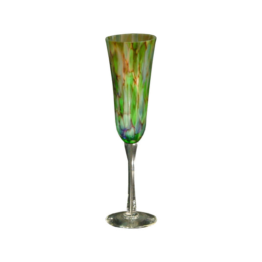 Champagne Flute Teal, The Glass Forge