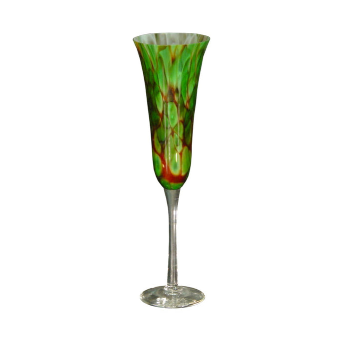 XL Champagne Flute Teal, The Glass Forge