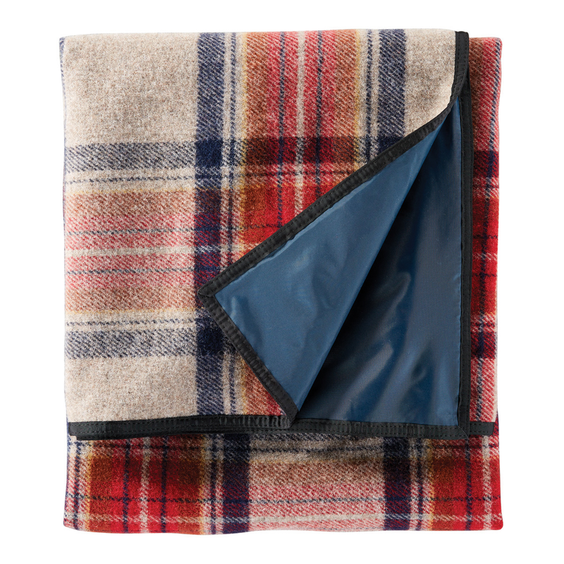 Load image into Gallery viewer, Pendleton Vintage Dress Stewart Tartan Roll-up Blanket Folded
