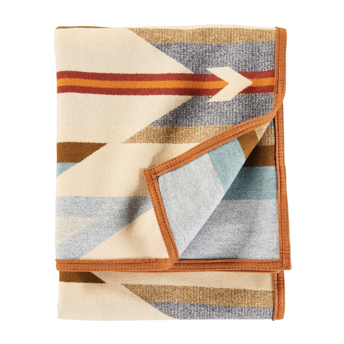 Pendleton Wyeth Trail Wool Blanket, Queen. Folded.