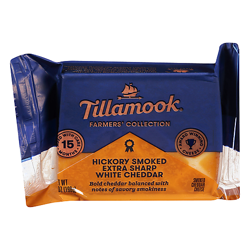 Tillamook Farmers' Collection Hickory Smoked Extra Sharp White Cheddar, 7oz.
