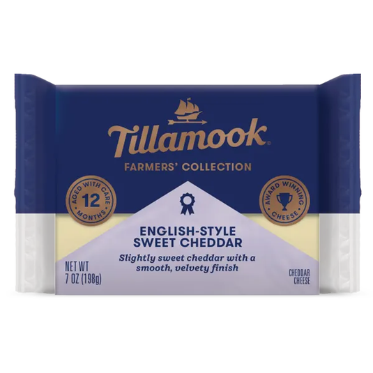 Tillamook Farmers' Collection English-Style Sweet Cheddar Cheese, 7oz.