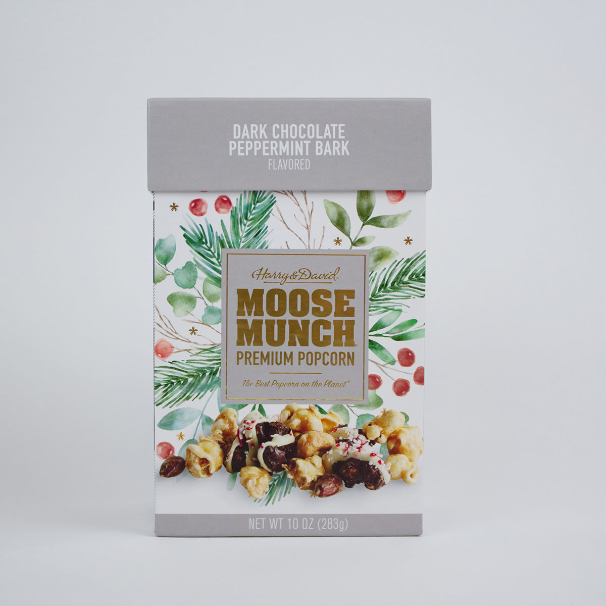 Harry And David Dark Chocolate Peppermint Bark Moose Munch Popcorn 10oz Made In Oregon Made