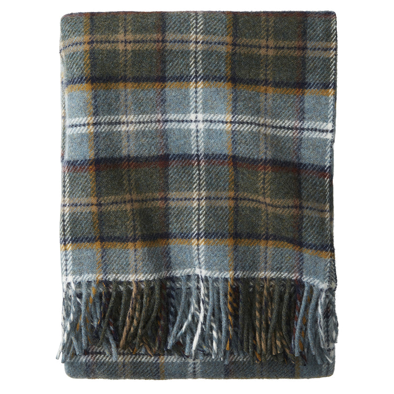 Load image into Gallery viewer, Pendleton Eco-Wise Shale Fringed Plaid Washable Wool Blanket, Throw
