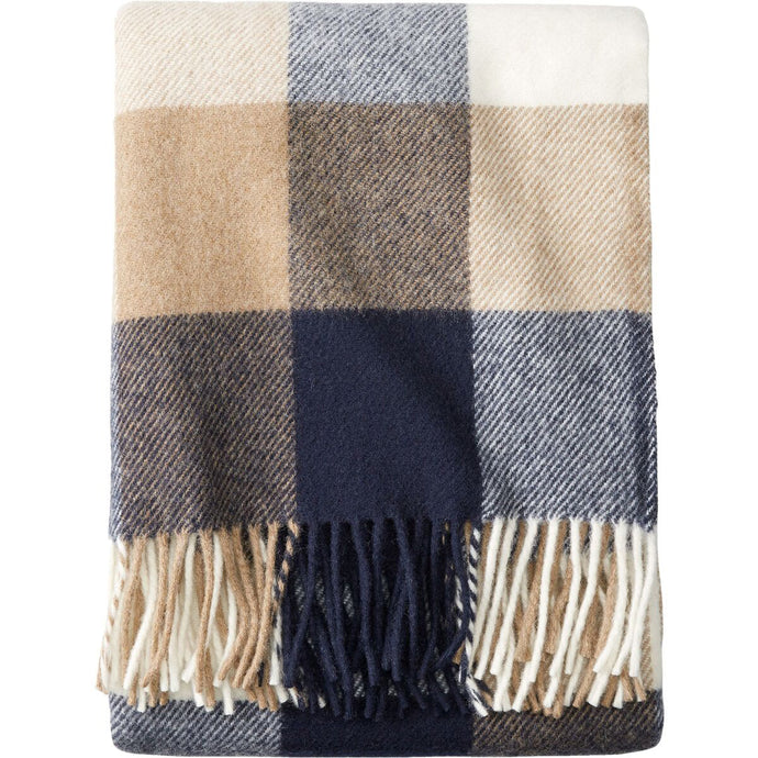 Pendleton Eco-Wise Camel Fringed Washable Wool Blanket, Throw