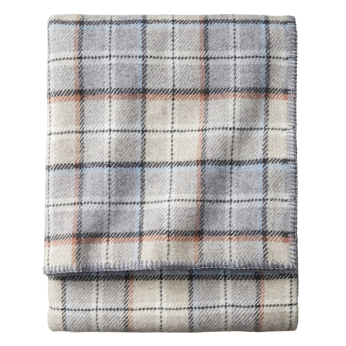 Pendlton Eco-Wise Pearl Plaid Blanket Folded