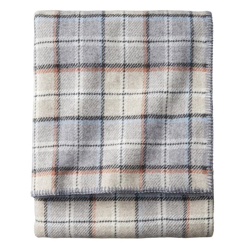 Load image into Gallery viewer, Pendlton Eco-Wise Pearl Plaid Blanket Folded
