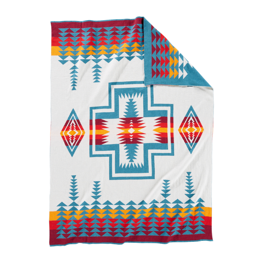 Pendleton Harding Teal Baby Blanket Set | Made In Oregon