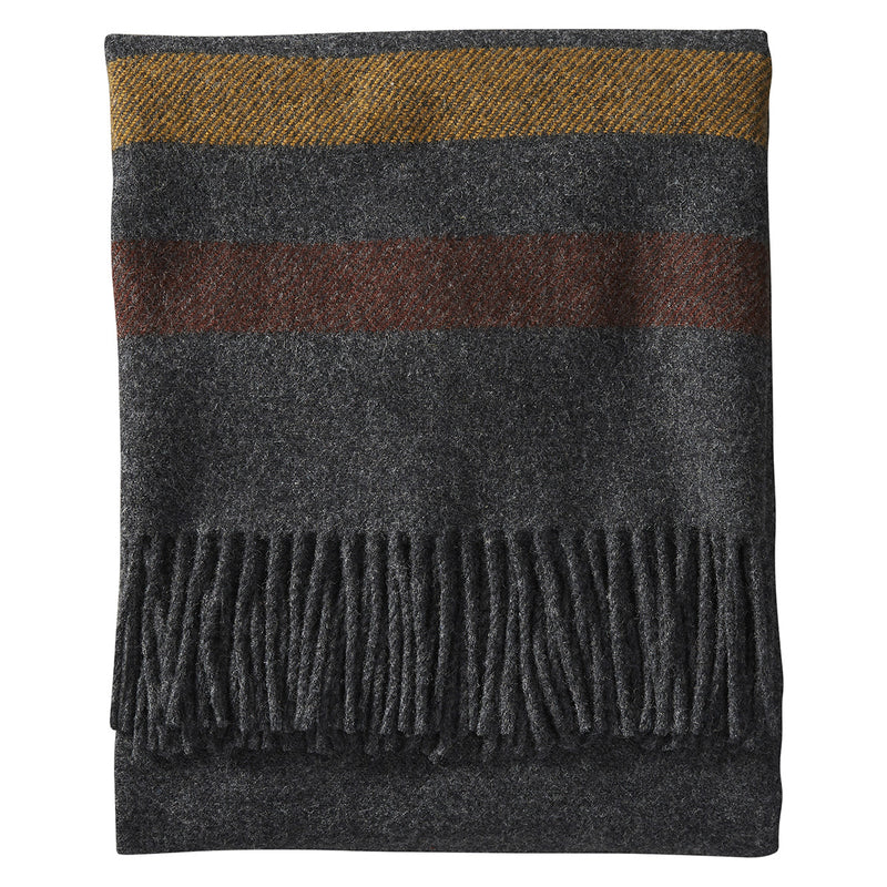 Load image into Gallery viewer, Pendleton Eco-Wise Striped Oxford Throw Folded
