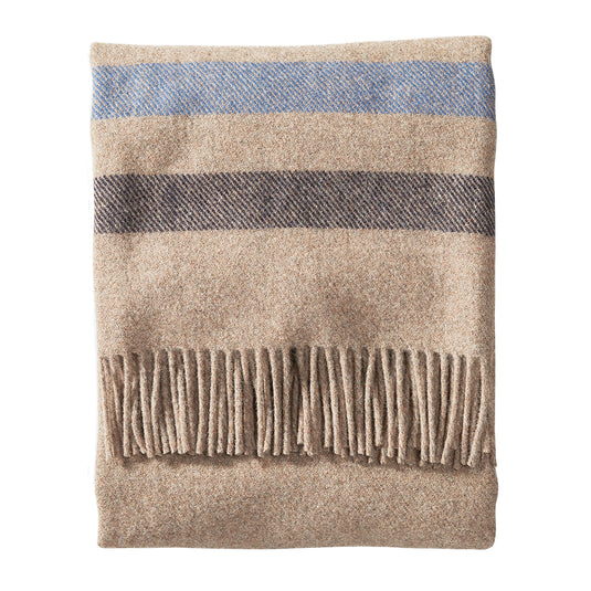 Pendleton Eco-Wise Fawn Stripe Throw Folded