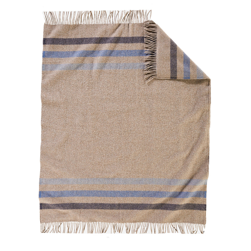 Pendleton Eco-Wise Fawn Stripe Washable Wool Blanket Throw | Made in ...