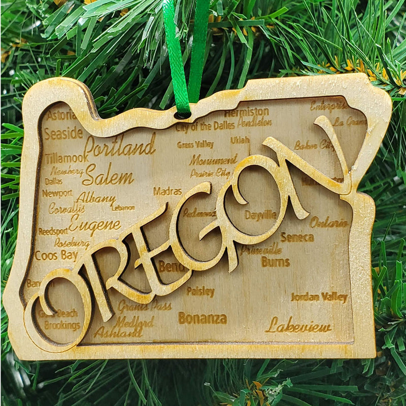 Load image into Gallery viewer, 2D Oregon Ornament, Rocket Laser on tree
