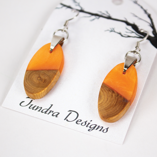 Tundra Designs Orange Sprue Earrings