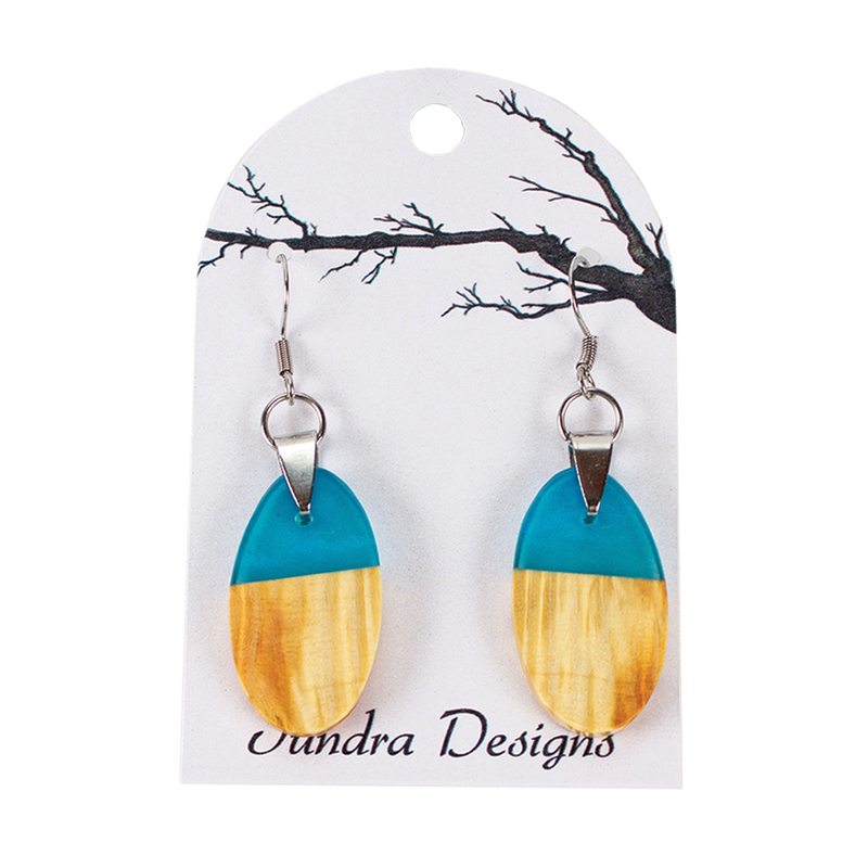 Load image into Gallery viewer, Tundra Designs Blue Birch Earrings Top
