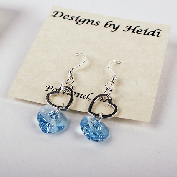 Aqua Marine Blue Earring, Designs by Heidi
