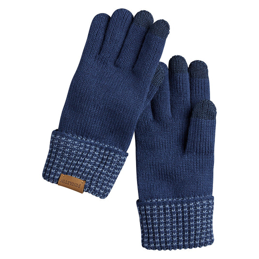 Pendleton Navy Knit Gloves