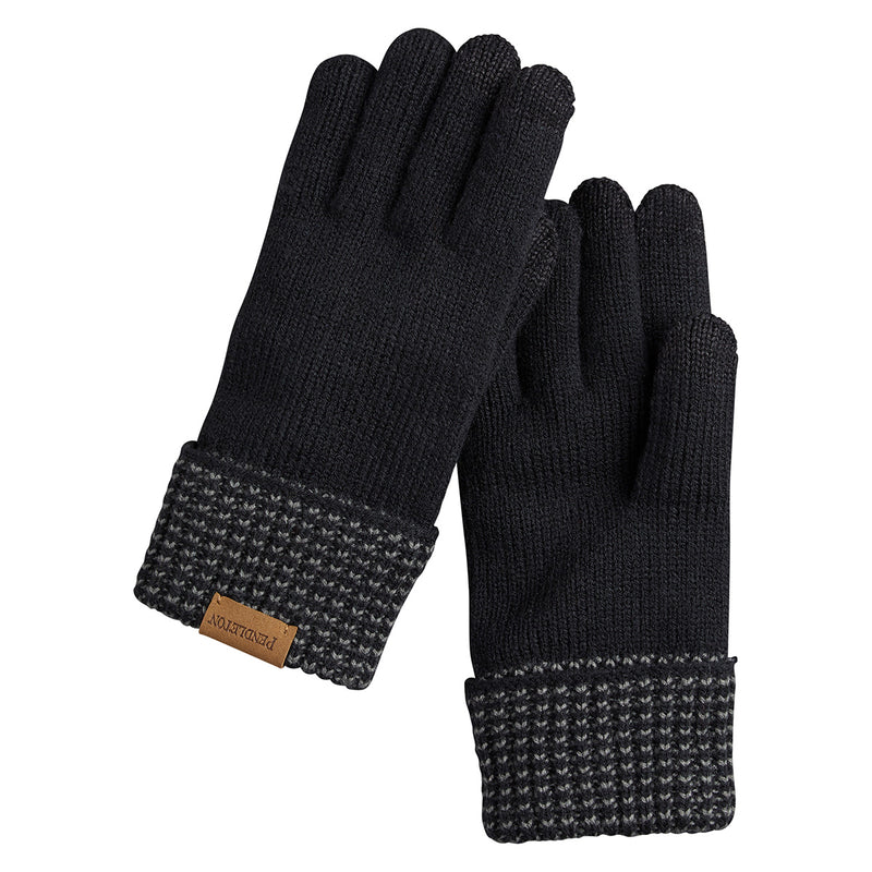 Load image into Gallery viewer, Pendleton Black Knit Gloves
