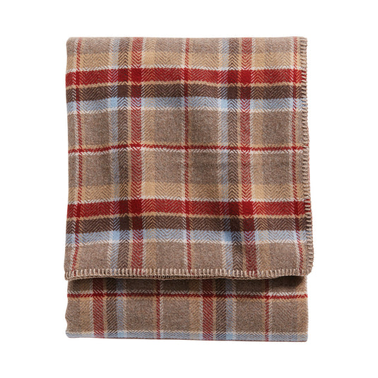 Pendleton Eco-Wise Red Jasper Washable Wool Blanket Twin Folded