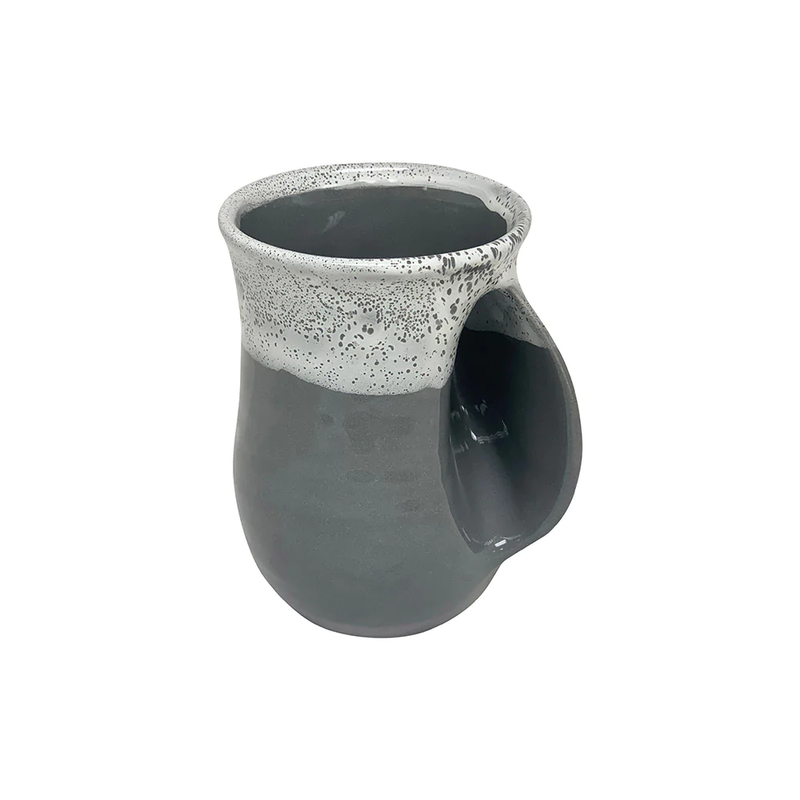 Load image into Gallery viewer, Clay In Motion Snowcap Handwarmer Mug, Right Hand
