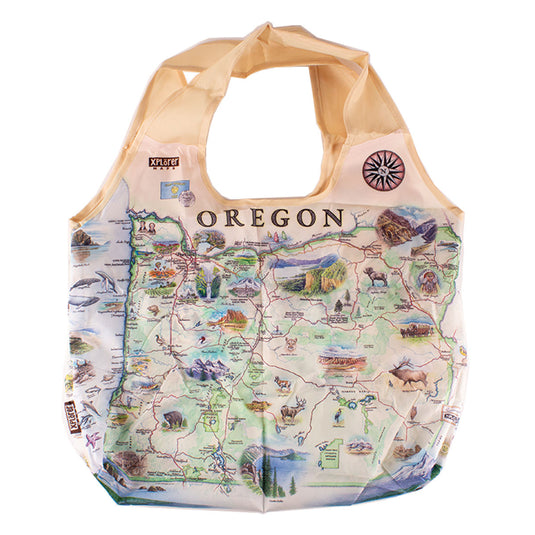 Oregon Map Stuffable Tote