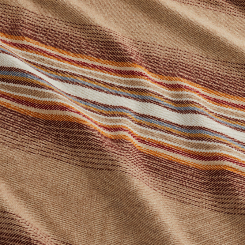 Load image into Gallery viewer, Pendleton Eco-Wise Sienna Stripe Washable Wool Blanket Queen Detail

