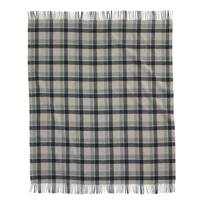 Load image into Gallery viewer, Pendleton Eco-Wise Oat Kelso Plaid Washable Wool Blanket Throw
