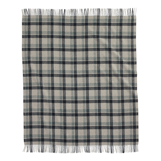 Pendleton Eco-Wise Oat Kelso Plaid Washable Wool Blanket Throw