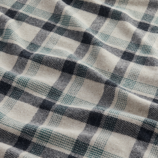Pendleton Eco-Wise Oat Kelso Plaid Washable Wool Blanket Throw Zoom In