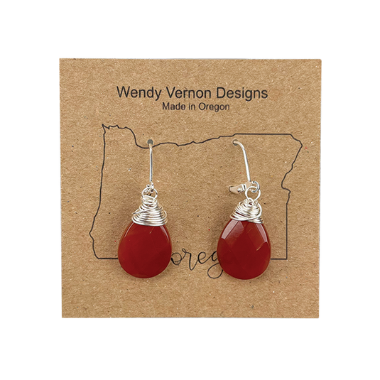 Wendy Vernon Designs Carnelian Earrings Top