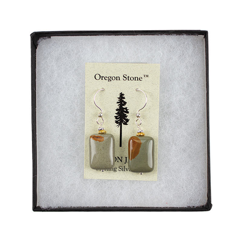 Load image into Gallery viewer, Oregon Stone Wildhorse Jasper Earrings Boxed
