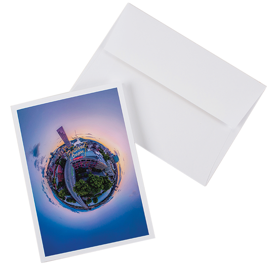 Lil' Planets White Stag Portland Card with Envelope
