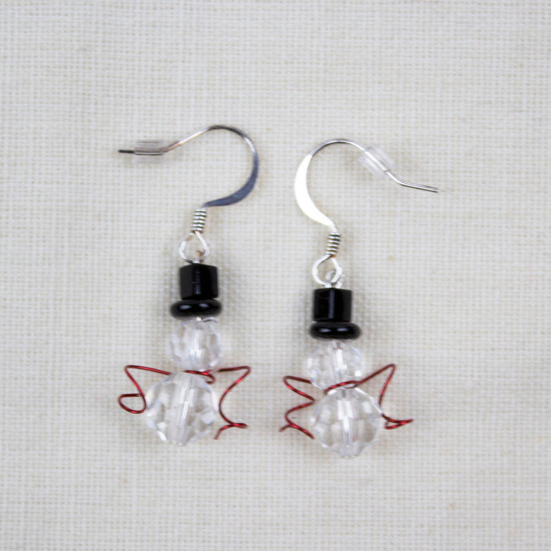 Load image into Gallery viewer, Swarovski® Crystal Snowman Earrings
