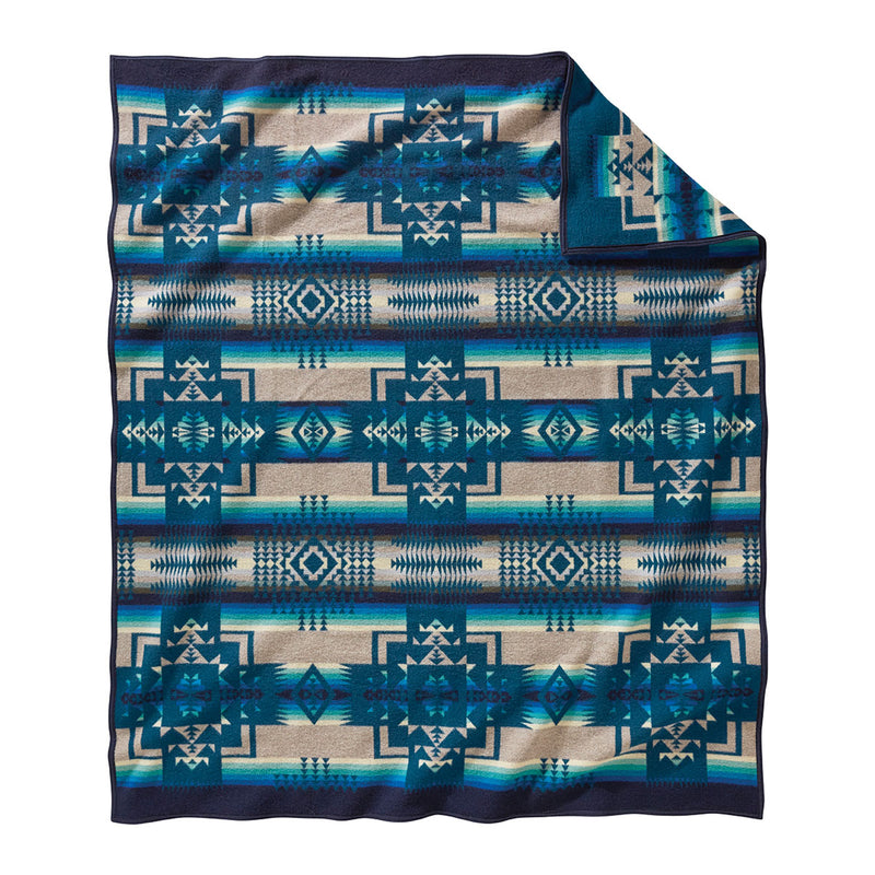 Load image into Gallery viewer, Pendleton Chief Joseph Aegean Wool Blanket Twin Back
