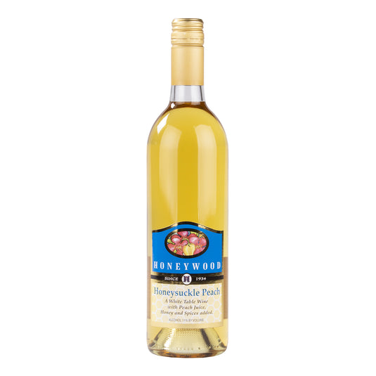 Honeysuckle Peach Wine Honeywood Winery 750ml