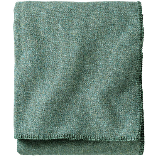 Pendleton Eco-Wise Shale Blue Washable Wool Blanket, Queen Folded