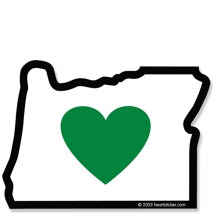 Heart In Oregon Window Cling