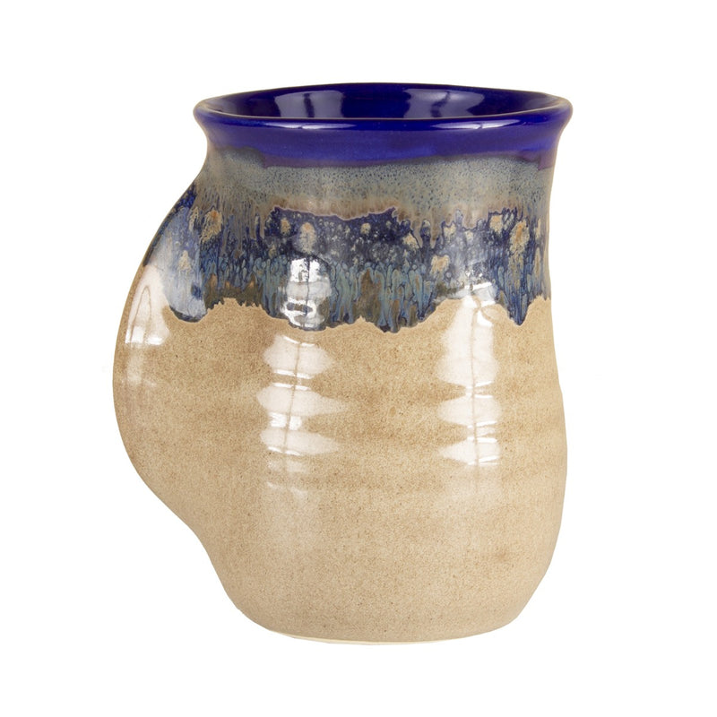 Load image into Gallery viewer, Clay In Motion Cobalt Handwarmer Mug, Right Hand
