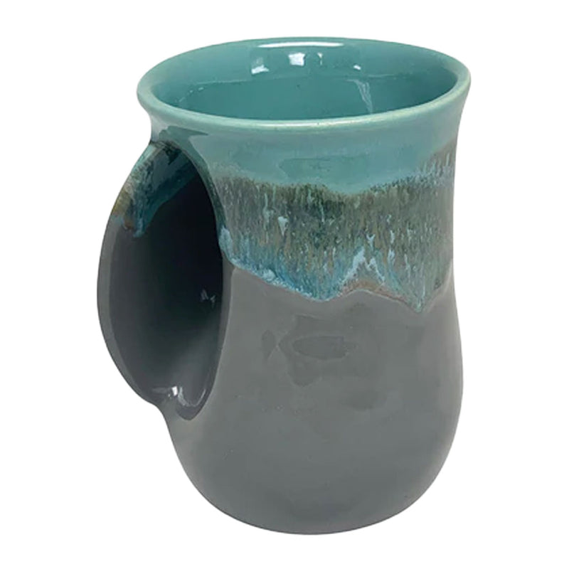 Load image into Gallery viewer, Clay In Motion River Stone Handwarmer Mug, Left Hand
