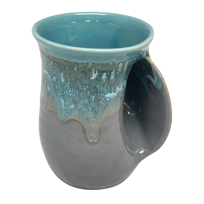 Load image into Gallery viewer, Clay In Motion River Stone Handwarmer Mug, Right Hand
